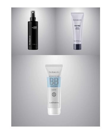 Farmasi Bb Cream 01 Light 25 Ml & VFX PRO Make-up Fixer 125ml & VFX PRO 25 ML MAKE-UP BASE NEW GENERATION