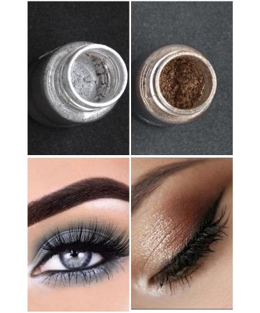 wonderway Eyeshadow Pigment Set- Brown- Silver Grey - With Lip Pencil Gift - Buy Online on GoSupps.com