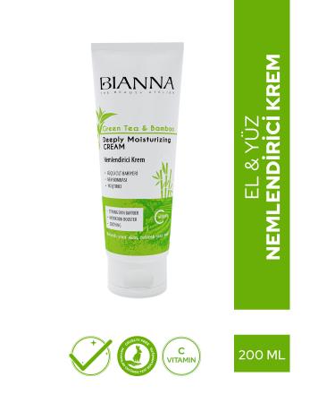 Bianna Green Tea and Bamboo Extract Vitamin C Moisturizing Cream 200 ml