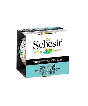 Schesir Tuna and Hake Cat Canned Food 85 gr X 6 Pieces