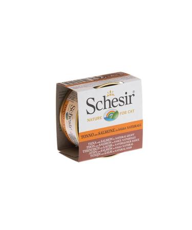 Schesir Tuna and Salmon Cat Canned Food 70 gr X 6 Pieces