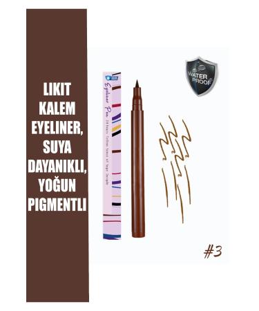 PAX Brown Eyeliner Liquid Pencil Eyeliner Waterproof Intense Pigment Ocean