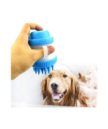 Green Massage Shampoo Reservoir Dog Grooming Washing Massage Brush