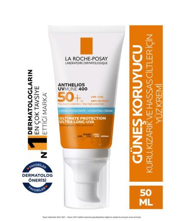 La Roche Posay Anthelios UVMune SPF50 Broad Spectrum Moisturising Sun Cream for Sensitive and Dry Skin 50ml