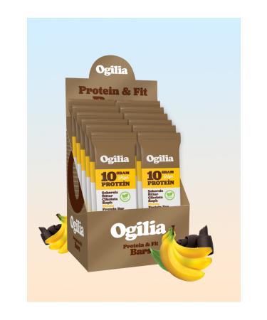 Ogilia Banana High Protein Bar 12pcs - Buy Online on GoSupps.com
