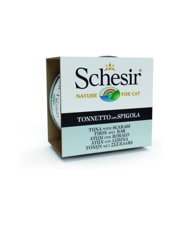 Schesir Tuna and Seabass Jelly Cat Canned Food 85 gr X 6 Pieces