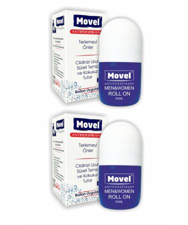 movel 2 Roll On Antiperspirant Antiperspirant and Sweat Odor Eliminator 50 Ml