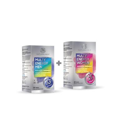 Natural Nest Multi Energy Women 30 Tablets + Men 30 Tablets Family Package