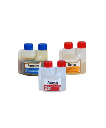 Munich Vet 3-pack Farmatom Vitamin + Alfamin + Neftor Wheezing Set for Birds (125 ml)