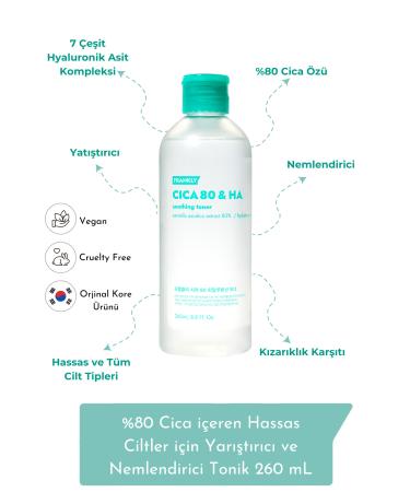 FRANKLY Cica for Sensitive Skin Refreshing and Moisturizing Toner 260 mL