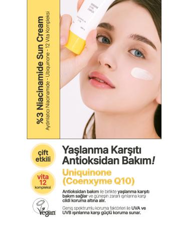 YEPPDA Brightening Vegan Sun Cream with 3% Niacinamide Yeppda Niacinamide Sun Cream SPF50+ PA++++ 50ml - Buy Online on GoSupps.com