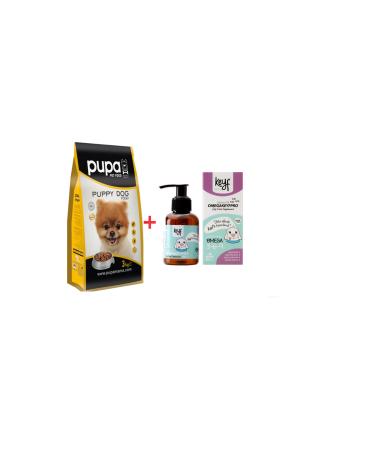 Pupa Puppy Food 3kg "Lamb Meat" + Pleasure Dog Omega
