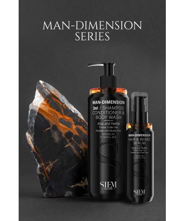 SIEM Man Dimension 3in1 Shampoo Conditioner Shower Gel Nettle Shampoo Conditioner Shower Gel 350ml - Buy Online on GoSupps.com