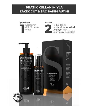 SIEM Man Dimension 3in1 Shampoo Conditioner Shower Gel Nettle Shampoo Conditioner Shower Gel 350ml - Buy Online on GoSupps.com