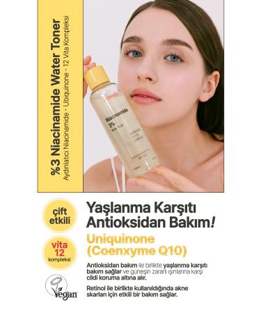 YEPPDA Brightening Vegan Toner with 3% Niacinamide Yeppda Niacinamide 3% Water Toner 200ml - Buy Online on GoSupps.com