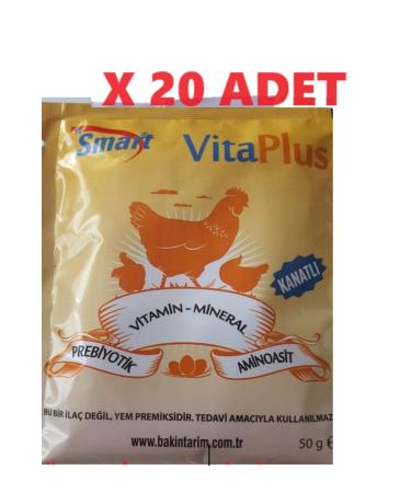 Smart Vitaplus 50 gr X 20 Pieces (1 Kg) "Vitamin-mineral-prebiotic for chicks and chickens" - Buy Online on GoSupps.com