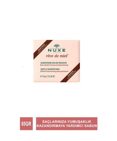Nuxe Reve de Miel - Easy Combing Sensitive Solid Shampoo with Honey and Floral Notes 65 gr
