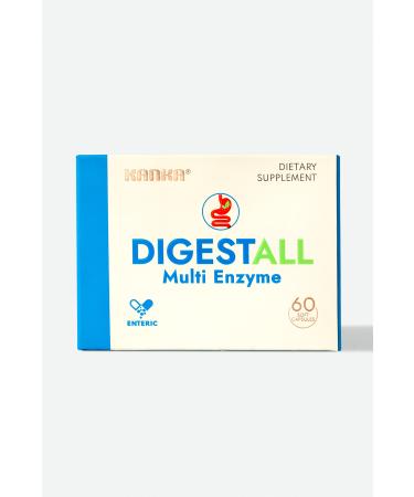 Kanka Digestall Multi Enzyme Digestive Enzyme Complex 60 Enteric Capsules