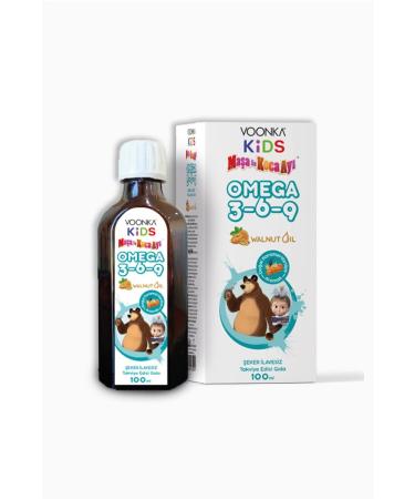 Voonka Kids Omega 3-6-9 Masha And The Bear 100ml Caramel Vanilla Flavored