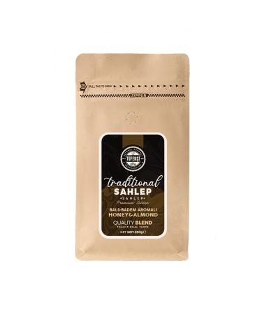 By T fek i Honey Almond Flavored Salep Drink Powder Real Sugar Intense Aroma 250 gr Clip Packaging