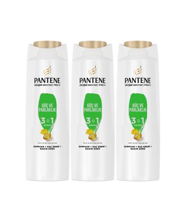 Pantene 3 in 1 Strong and Shine Shampoo 350 ml 3 Pieces