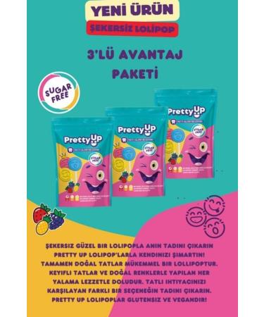 Pretty Up SUGAR FREE LOLLIPOP ADVANTAGEOUS 3-PACK - Buy Online on GoSupps.com
