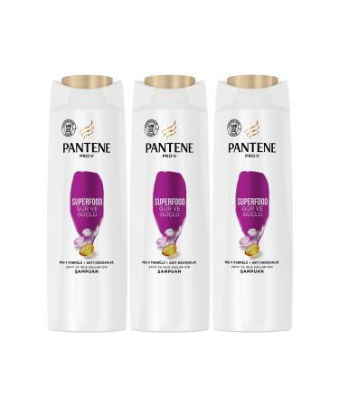 Pantene Superfood Thick and Strong Shampoo 350 ml 3 Pieces