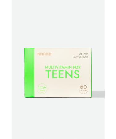 Kanka Teens Multivitamin & Mineral for Adolescents and Youth 11-19 Years 60 Capsules (2 MONTHS USE)