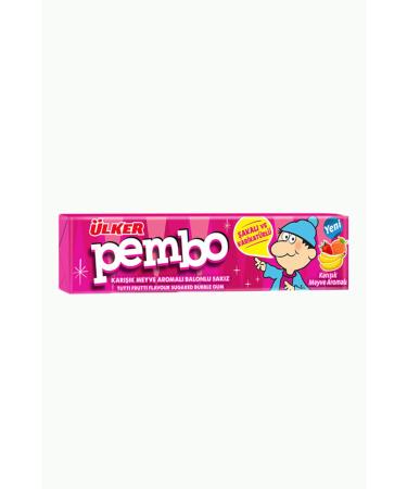 Ulker Pembo Mixed Fruit Flavored Bubble Gum 22.5 gr X 18 PCS