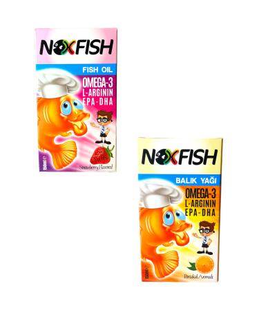 Aster Pharma Nox Fish Double Fish Oil Set / Strawberry Flavored - Orange Flavored