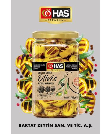 Has Premium Grilled Green Olives Pitted Marinated 850cc