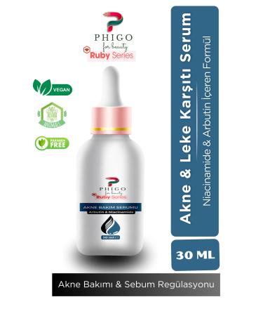 Phigo Anti-Acne and Blackhead Serum Pore Tightener Niacinamide Arbutin Skin Serum 30ml Phigo