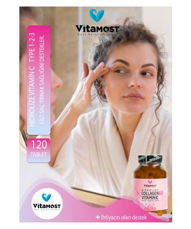 Vitamost Collagen Vitamin C Type 1 Type 2 Type 3 (COLLAGEN) Biotin 120 Tablet 1100mg - Buy Online on GoSupps.com