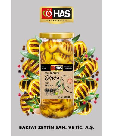 Has Premium Grilled Green Olives Pitted Marinated 500cc
