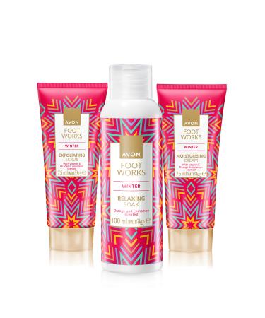 Avon Foot Work Winter Orange and Cinnamon Scented Foot Care Package