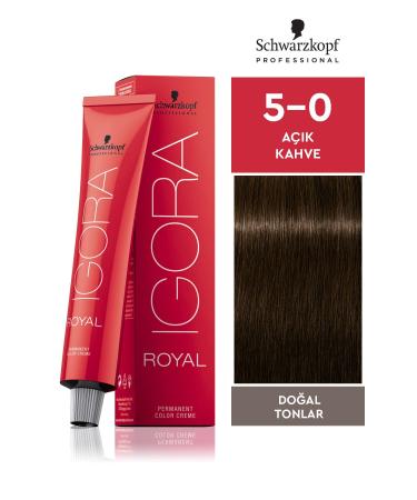 Igora Royal Natural Tones 5-0 Light Brown Hair Dye 60ml