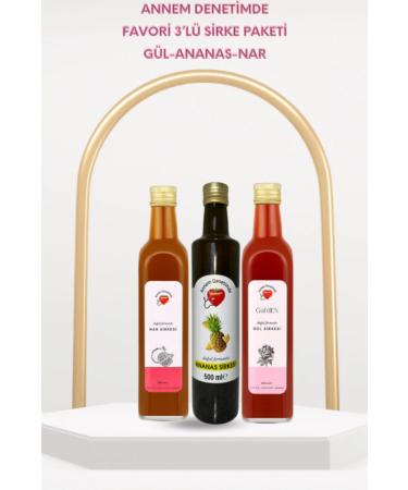 My Mom's Favorite Vinegar Pack of 3 Rose-Pomegranate-Pineapple