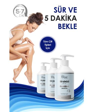 BLUE Skin Care Hair Removal and Hair Reducing Cream for All Skin Types with Laser Epilation Effect (SPECIAL FORMULA) - Buy Online on GoSupps.com