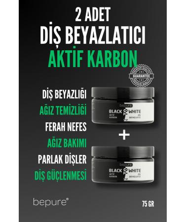 Bepure Teeth Whitening Powder Active Carbon 150 gr (75grx2)