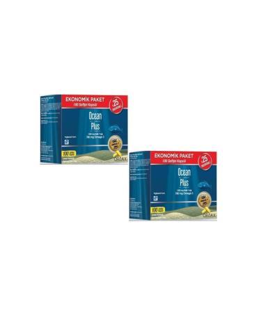 Ocean Plus Omega3 1200 Mg 100 Soft Gel Capsules Economic Package - 2 Pieces