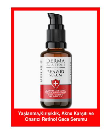 DermaSolutions RETINOL SERUM - RHA B3 Anti-Aging Anti-Wrinkle Anti-Acne and Repair Retinol Night Serum - Buy Online on GoSupps.com