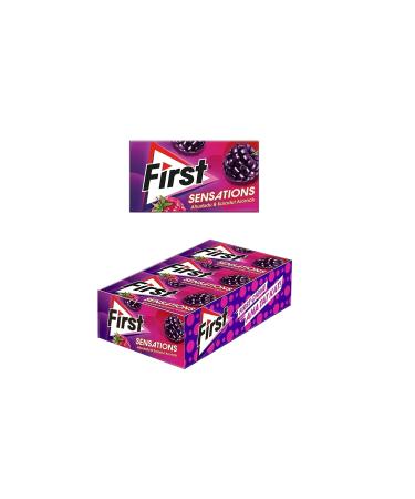 First Sensations raspberry black mulberry flavored gum