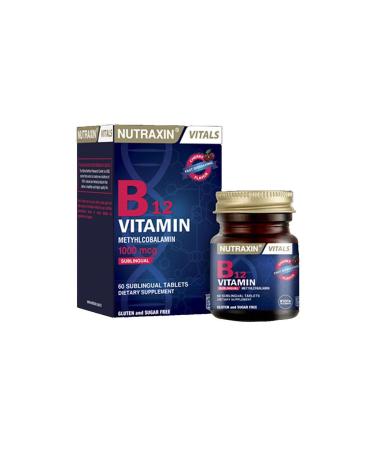 Nutraxin B12 Vitamin 60 Sublingual Tablets Food Supplement
