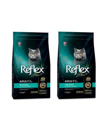 Reflex Plus Chicken Sterilized Adult Cat Food 1.5 Kg Set of 2