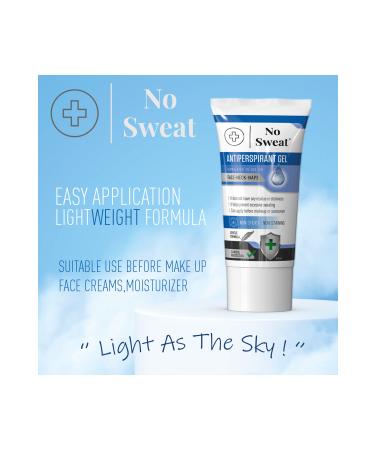 No Sweat Antiperspirant Gel 50 ML - Face-Neck-Neck Sweating Gel - Suitable for Use During Sports - Buy Online on GoSupps.com