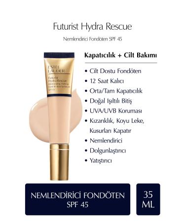 Estee Lauder Futurist Hydra Rescue SPF 45 Moisturizing Foundation 35ml - Color: 2N1 Desert Beige