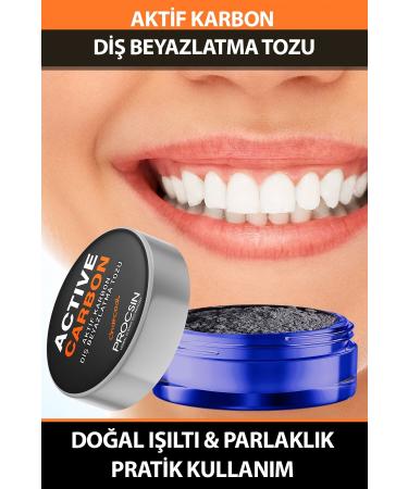 PROCSIN Active Carbon Extra Whitening Teeth Cleaning Powder - Buy Online on GoSupps.com