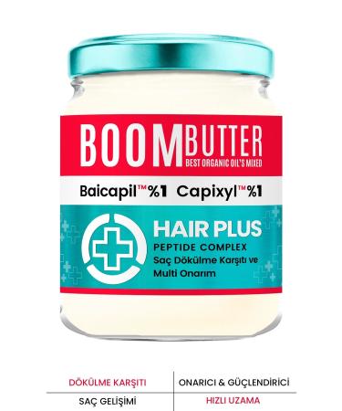 BOOM BUTTER Plus Anti-Loss 1% Baicapil 1% Capixyl Nourishing Hair Care Oil 190 ml