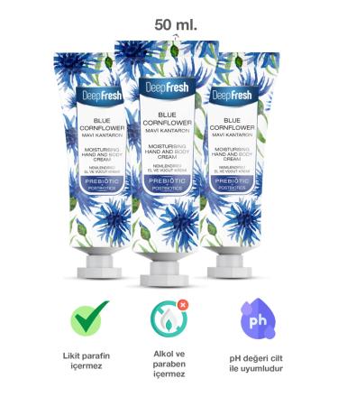 Deep Fresh Prebiotic Moisturizing Hand and Body Cream Blue St. John's Wort 50 Ml 3 Pieces - Buy Online on GoSupps.com