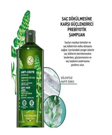 Yves Rocher Prebiotic Shampoo - Anti-Hair Loss / Anti-Chute Herbal protection against hair loss 300 ml - Buy Online on GoSupps.com